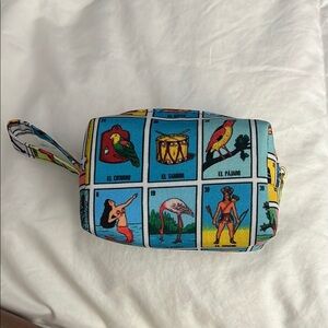 Colorful Lotería Print Pouch